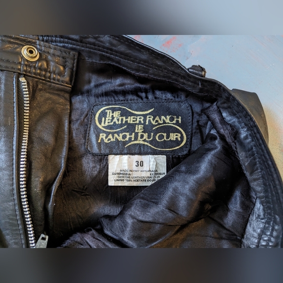 💙 THE LEATHER RANCH 💙 Women's 100% Leather Pants - Picture 3 of 5